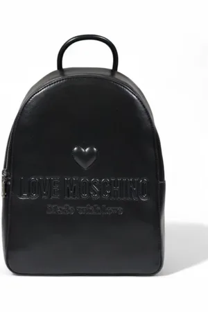 Moschino Taske, Dame, Sort, ONE SIZE, Læder, Elegant Læder Rygsæk