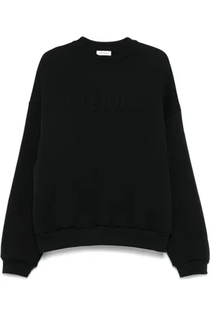 FEAR OF GOD Sweathshirts & Hoodies, Herre, Sort, S, Uld, Sort Crew Neck Sweater Lange Ærmer