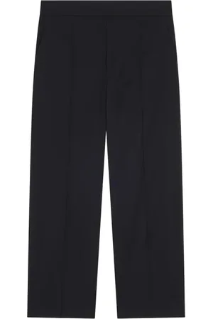 SEMICOUTURE Bukser, Dame, Sort, 2XS, Bomuld, Cropped poplinbukser med frontsting