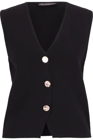 Betty Barclay Strik, Dame, Sort, XL, Uld, Knappet Strikvest
