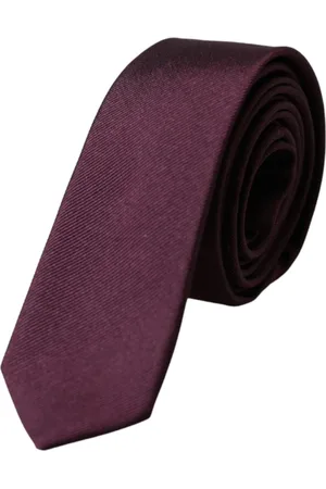 Dolce & Gabbana Tilbehør, Herre, Lilla, ONE SIZE, Bordeaux Silke Herre Slips