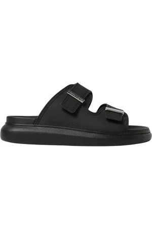 Alexander McQueen Sko, Herre, Sort, 41 EU, Sorte Slide Sandaler til Mænd
