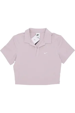 Nike Top, Dame, Lilla, XS, Bomuld, Essentiel Crop Polo i Violet
