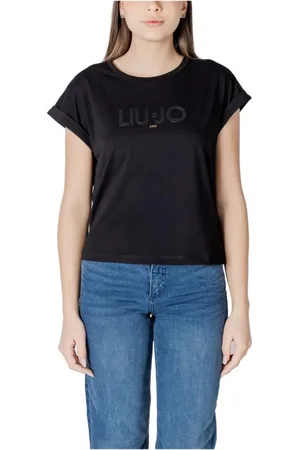 Liu Jo Top, Dame, Sort, XL, Bomuld, Bomulds T-shirt til behageligt brug
