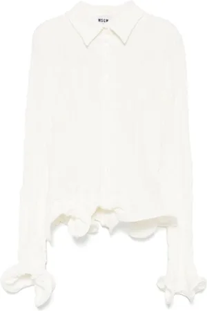 Msgm Bluser & Skjorter, Dame, Hvid, XS, Hvid Skjorte til Mænd