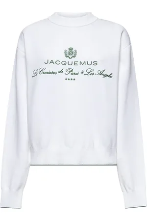 Jacquemus Sweathshirts & Hoodies, Dame, Hvid, S, Uld, Stilfulde Sweaters Kollektion