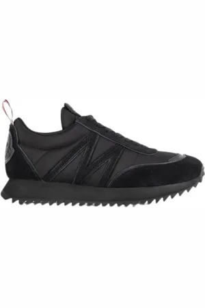 Moncler Sko, Herre, Sort, 39 EU, Nylon, Sort Nylon Ruskind Snøresko
