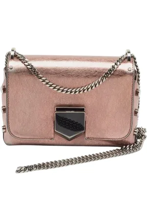 Jimmy Choo Pre-owned, Dame, Grå, ONE SIZE, Uld, Pre-owned Laeder skuldertasker