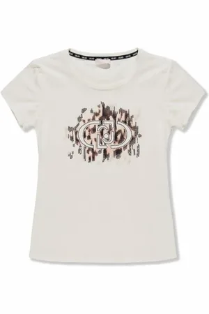 Liu Jo Top, Dame, Hvid, 2XS, Bomuld, Hvid Bomuld Kortærmet T-Shirt