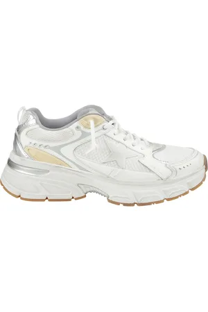 Golden Goose Sko, Herre, Hvid, 45 EU, Læder, Hvide Læder- og Mesh Sneakers