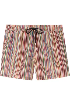 Paul Smith Badetøj, Herre, Flerfarvet, M, Signatur Stribet Badeshorts
