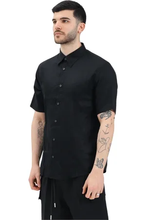 Armani Exchange Skjorte, Herre, Sort, XL, Sort kortærmet skjorte klassisk stil