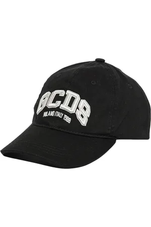 GCDS Tilbehør, Herre, Sort, S, Uld, Broderet Logo Hat, Stilfuld & Alsidig