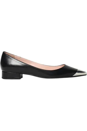 ANNA F. Sko, Dame, Sort, 40 EU, Læder, Sorte Læder Ballet Flats