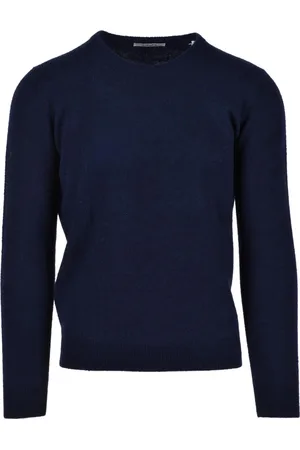 KANGRA CASHMERE Strik, Herre, Blå, M, Uld, Uldblanding Stilfuld Sweater