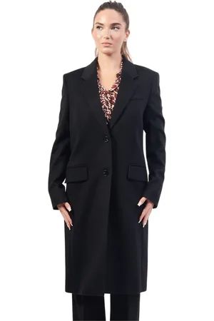 HUGO BOSS Frakke, Dame, Sort, XL, Uld, Formal Slim Fit Frakke