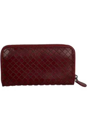 Bottega Veneta Pre-owned, Dame, Rød, ONE SIZE, Tyl, Pre-owned Laeder punge