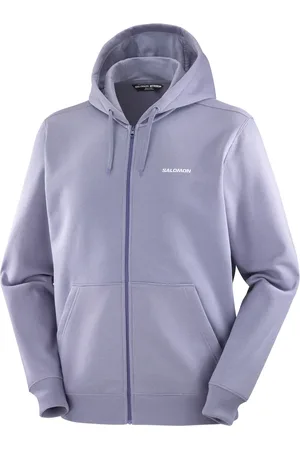 Salomon Sweathshirts & Hoodies, Herre, Blå, S, Blå Granit Logo Hoodie