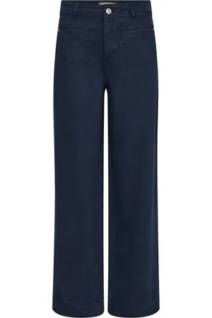 Mos Mosh Bukser, Dame, Blå, W33, Uld, Cool Spellbound Wide Leg Pants