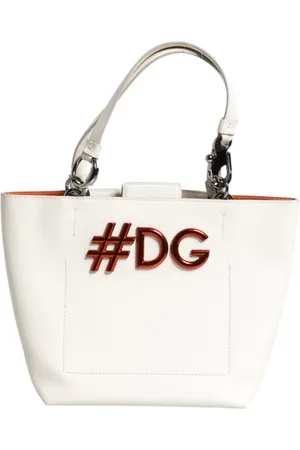 Dolce & Gabbana Taske, Dame, Hvid, ONE SIZE, Læder, Hvidt læder top håndtag tote taske