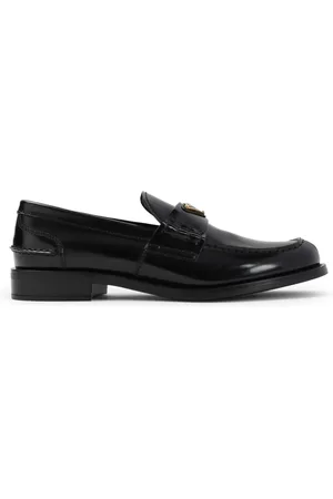 Prada Sko, Dame, Sort, 40 EU, Læder, Sort Loafer Sko Elegant Stil