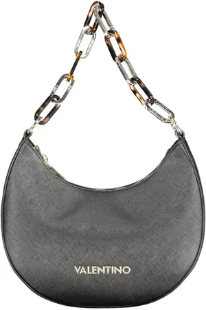 Valentino by Mario Valentino Taske, Dame, Sort, ONE SIZE, Uld, Sort skuldertaske med kæderem