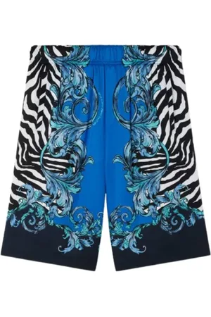VERSACE Badetøj, Herre, Flerfarvet, XL, Zebra Print Baroque Outline Shorts