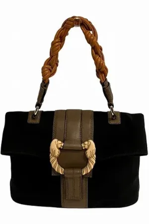 Bvlgari Pre-owned, Dame, Sort, ONE SIZE, Tyl, Pre-owned canvas håndtasker