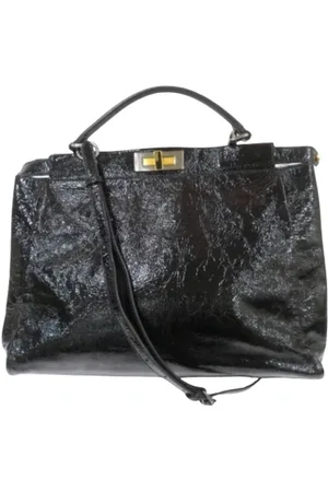 Fendi Pre-owned, Dame, Sort, ONE SIZE, Uld, Pre-owned Laeder fendi-tasker