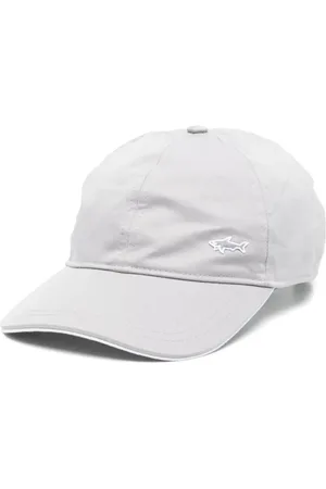 Paul & Shark Tilbehør, Herre, Grå, ONE SIZE, Bomuld, Bomuldskasket Hat Made in Italy