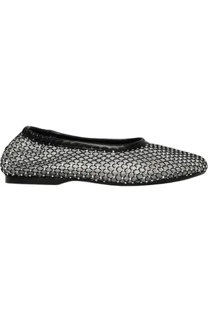 ALOHAS Sko, Dame, Sort, 39 EU, Uld, Sort Rhinestone Ballerina Flats