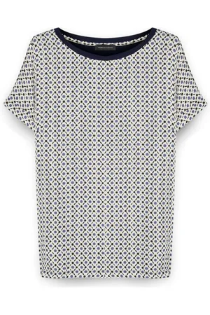 Fiorella rubino Top, Dame, Blå, XS, Trykt bluse