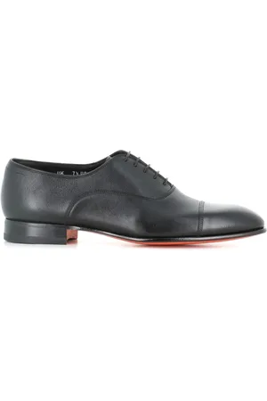 santoni Sko, Herre, Sort, 41 1/2 EU, Læder, Klassiske Læder Oxford Sko