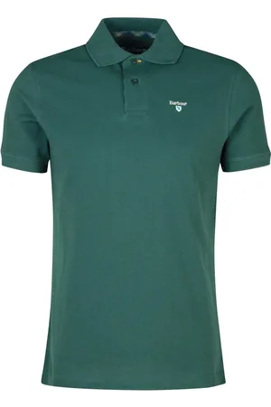 Barbour Top, Herre, Grøn, M, Bomuld, Tartan Pique Polo Gables