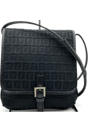 Fendi Pre-owned, Dame, Sort, ONE SIZE, Uld, Pre-owned Stof fendi-tasker