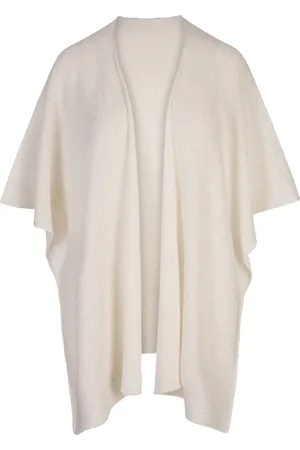 Fabiana Filippi Jakke, Dame, Hvid, ONE SIZE, Bomuld, Hvid Bomuld Hør Blandings Top