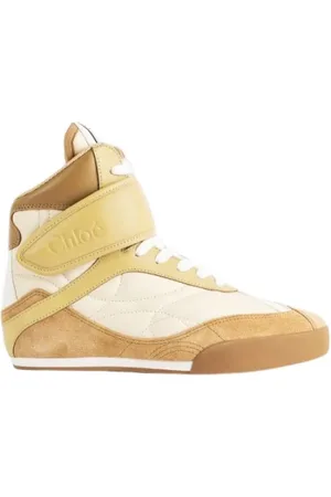 Chloé Sko, Dame, Brun, 41 EU, Uld, Kick high-top sneakers i okker