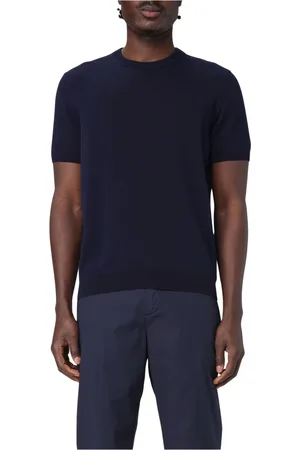 ZANONE Strik, Herre, Blå, S, Uld, Stilfulde Sweaters til Mænd og Kvinder