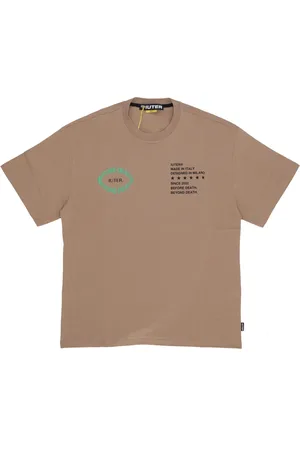 IUTER Top, Herre, Brun, XL, Bomuld, Mørk Jord Kortærmet T-shirt