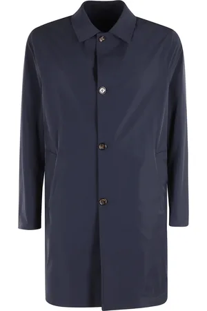 Kired Frakke, Herre, Blå, 2XL, Reversibel Blå Overfrakke med Spids Krave