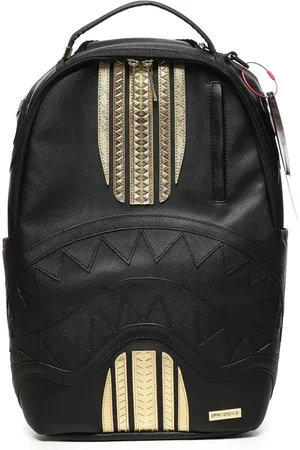 Sprayground Taske, unisex, Sort, ONE SIZE, Uld, Sort rygsæk med guld accenter