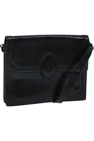 Saint Laurent Pre-owned, Dame, Sort, ONE SIZE, Uld, Pre-owned Laeder skuldertasker