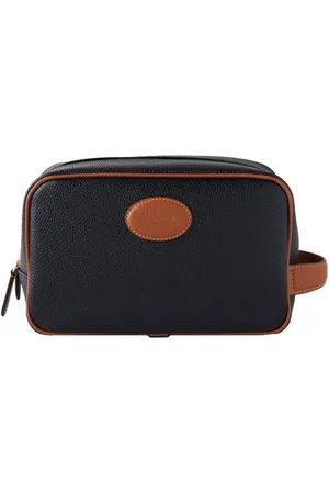 MULBERRY Taske, Dame, Sort, ONE SIZE, Uld, Scotchgrain Toilettaske i Sort & Cognac
