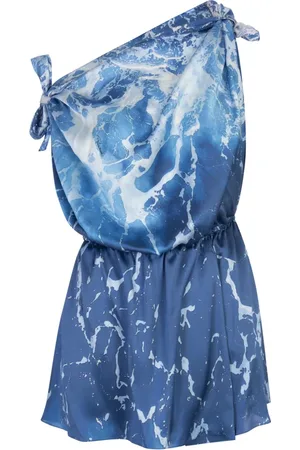 Roberto Cavalli Kjole, Dame, Blå, 2XS, Blå Silke Dametøj