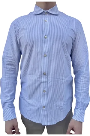 ELEVENTY Skjorte, Herre, Blå, M, Uld, Jersey Skjorte til Stilfuldt Look