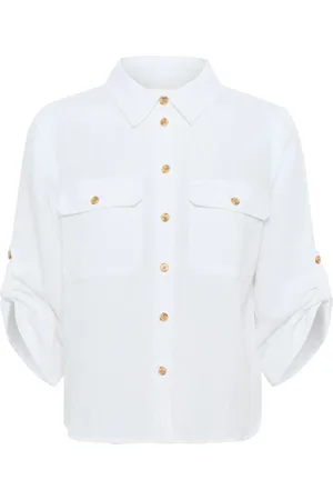 Part Two Bluser & Skjorter, Dame, Hvid, XS, Bright Skjortebluse med Lommer