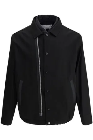 SACAI Jakke, Herre, Sort, L, Bomuld, Klassisk Bomuldsjakke med Justerbare Manchetter