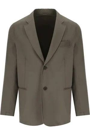 Emporio Armani Jakke, Herre, Brun, L, Uld, Brun Rejse Essentials Enkelt-Brydet Jakke