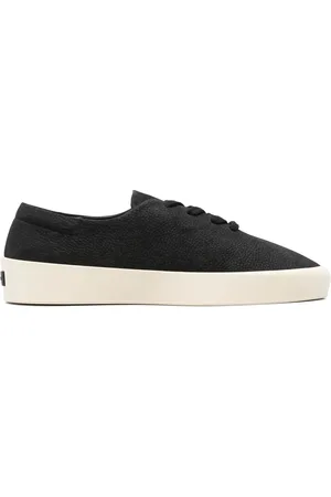FEAR OF GOD Sko, Herre, Sort, 43 EU, Læder, Sort Læder Sneaker med Gummisål