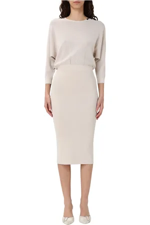 Elisabetta Franchi Kjole, Dame, Gul, M, Elegant Sort Kjole til Kvinder